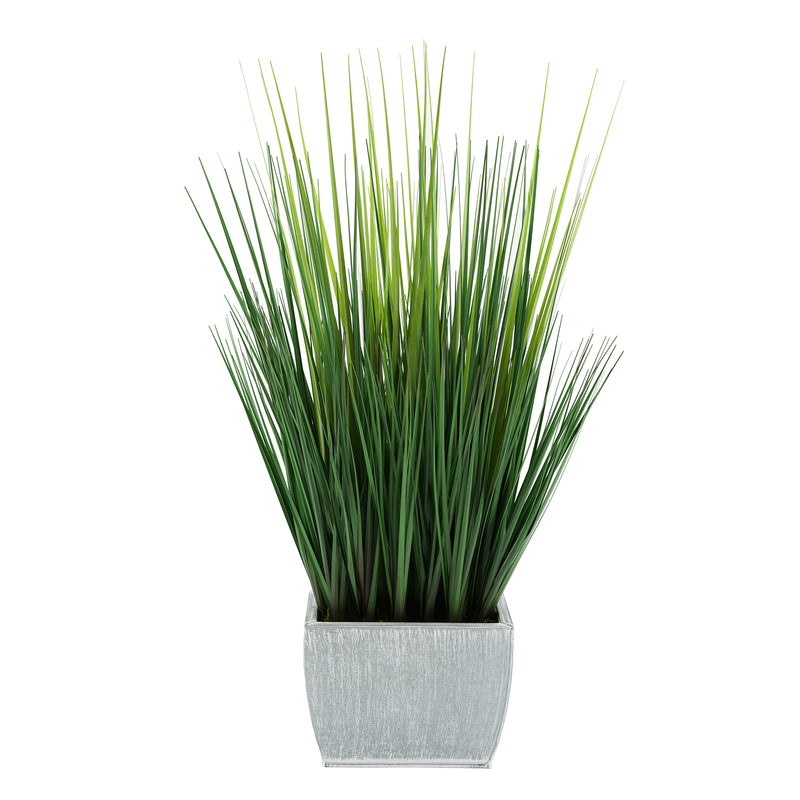 27-inch Grass in Small Farmhouse Rectangle Zinc House of Silk Flowers®