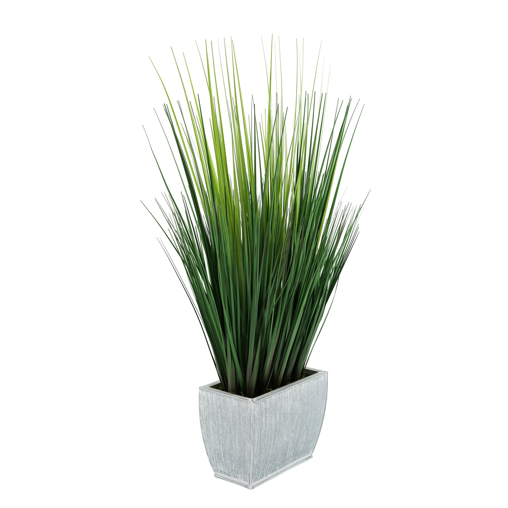 27-inch Grass in Small Farmhouse Rectangle Zinc House of Silk Flowers®