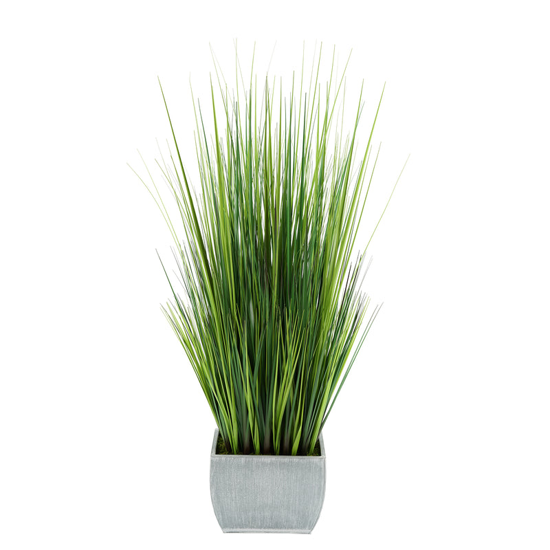 Artificial 50-inch Grass in X-Large Rectangle Zinc House of Silk Flowers®