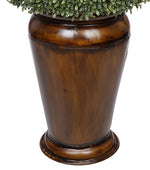 Artificial Boxwood Half Ball Topiary in Designer Metal Planter