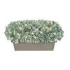 Artificial Teal Hydrangea in Gloss Silver Zinc Rectangle House of Silk Flowers®