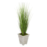 4-foot PVC Grass in Washed Wood Planter House of Silk Flowers®