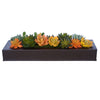 Artificial Orange/Yellow Succulents in Matte Brown Zinc Vase House of Silk Flowers®