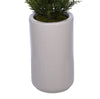 Artificial 38-Inch Cedar Pencil Topiary in White Cylinder Ceramic Pot