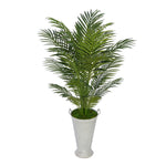 4-1/2 foot Areca Palm in Galvanized Southern Farm Bucket House of Silk Flowers®