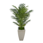 4-1/2 foot Areca Palm in Tapered Square Zinc House of Silk Flowers®