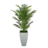 Artificial 4-1/2 foot Areca Palm in Tapered Square Zinc