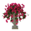 Faux Bougainvillea in Grey-Washed Roman Urn Planter House of Silk Flowers®