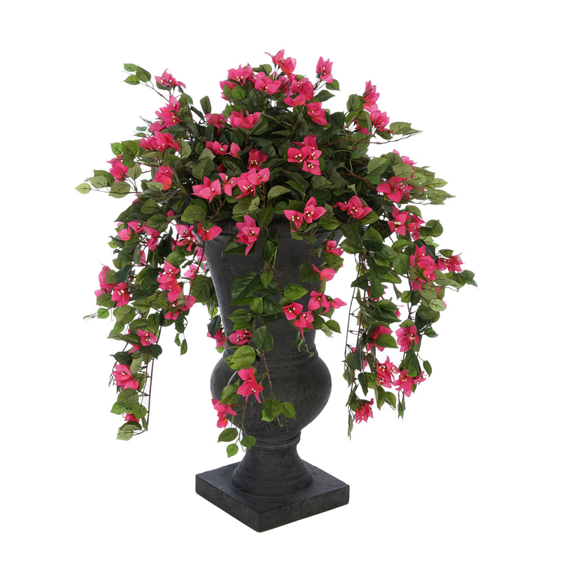 Faux Pink Mini Bougainvillea in Urn Planter House of Silk Flowers®