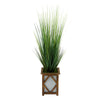 Artificial 46-inch Grass in Wood/Metal Planter Brown Diamond House of Silk Flowers®