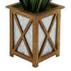 Artificial 46-inch Grass in Wood/Metal Planter