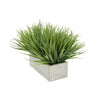 Artificial Frosted Farm Grass in 9" White Washed Wood Trough