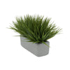 Artificial Green Farm Grass in 11" Grey Sandy Texture Ceramic