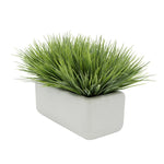 Artificial Frosted Farm Grass in 14" Sandy White Ceramic House of Silk Flowers®