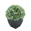 Artificial Teal Hydrangea in Black Tapered Zinc Cube House of Silk Flowers®