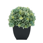  Artificial Teal Hydrangea in Black Tapered Zinc Cube House of Silk Flowers®