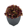 Artificial Plum Hydrangea in Black Tapered Zinc Cube House of Silk Flowers®