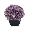 Artificial Lavender Hydrangea in Black Tapered Zinc Cube House of Silk Flowers®