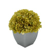 Artificial Hydrangea in Silver Tapered Zinc Cube sage