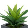 Faux Frosted Light Green Succulent in Tapered Zinc Pot
