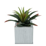 Faux Star Succulent in farmhouse Square Zinc Pot