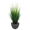Faux Grass in Matte Brown Tapered Zinc Cube