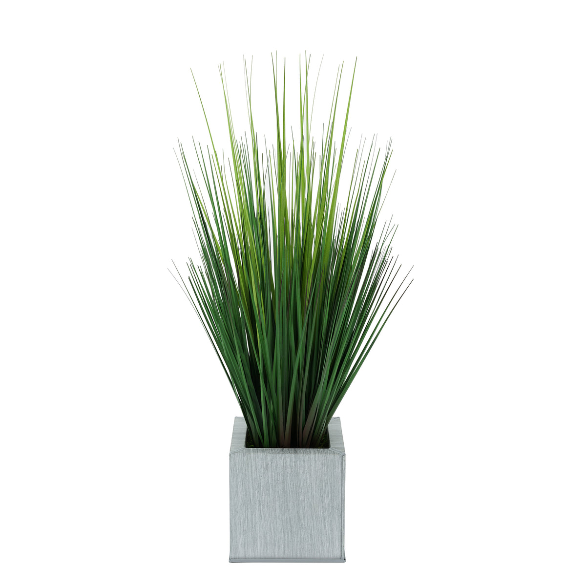 Faux Grass in Farmhouse Square Zinc Cube
