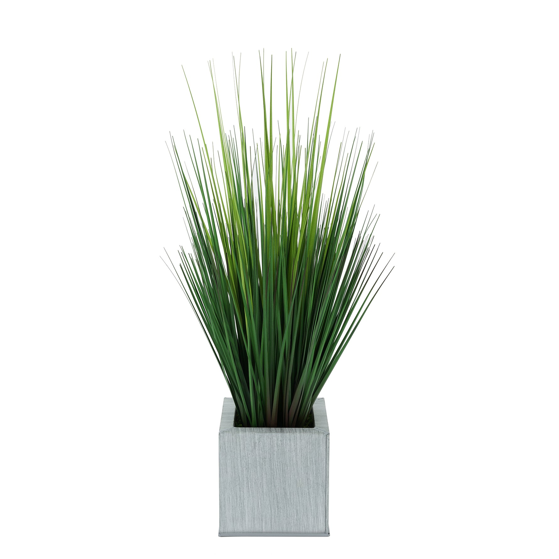 Faux Grass in Farmhouse Square Zinc Cube