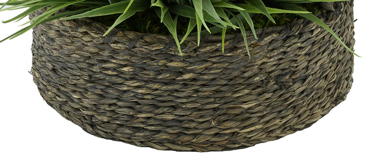 Grey-Wash Seagrass Tray Basket