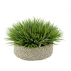 Faux Farm Grass in Large Seagrass Tray Basket