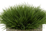 Faux Farm Grass in Large Seagrass Tray Basket