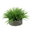 Faux Ribbon Grass in Large Seagrass Tray Basket