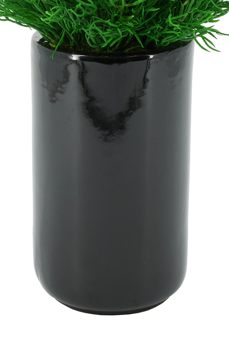 Black Cylinder Ceramic Vase