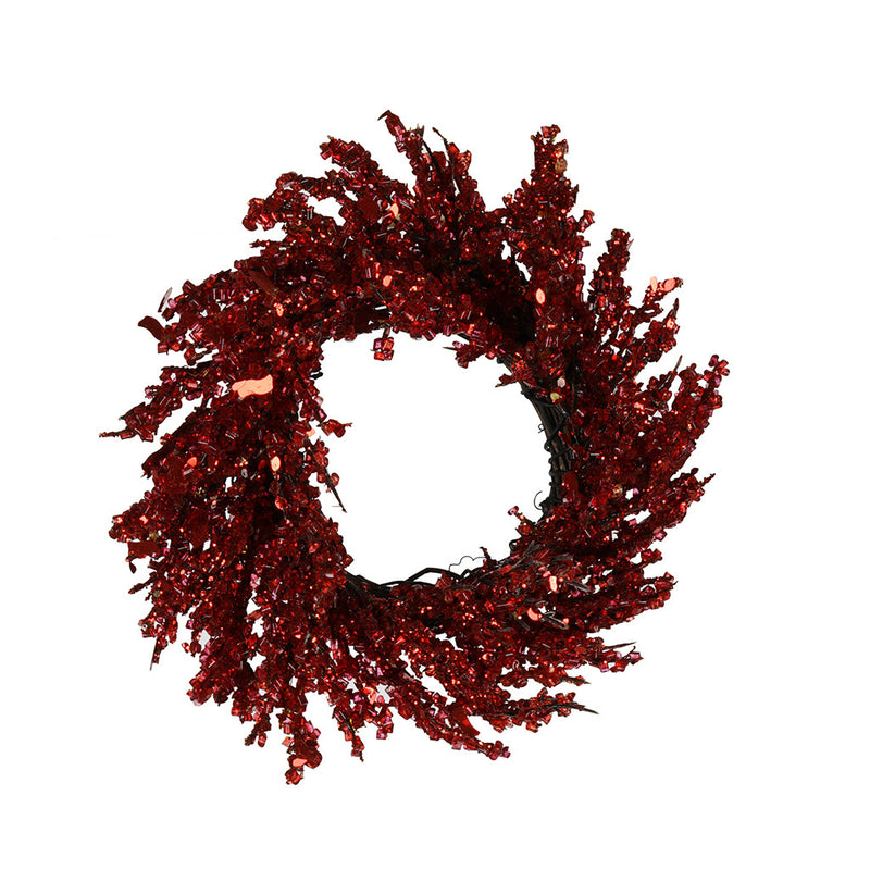Red Iced Small Wreath