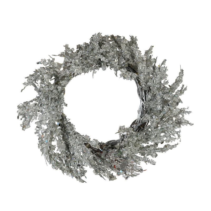 Silver Iced Small Wreath