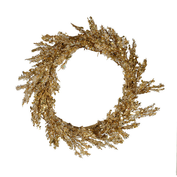 Gold Iced Medium Wreath – House of Silk Flowers®