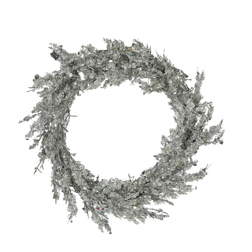 Silver Iced Medium Wreath