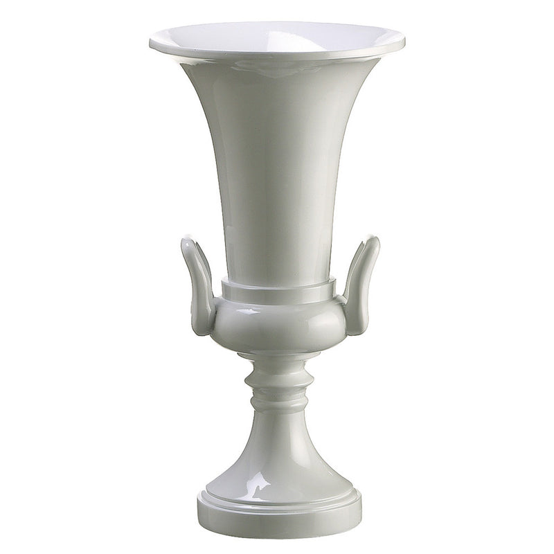 White 14.75" Polyresin Urn - House of Silk Flowers®
