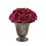 Shabby Chic® Bella Donna Burgundy Roses in Metal Urn